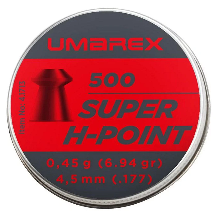 Balines Diabolo UMAREX Super H-Point de 4,5 mm, cavidad de 4,5 mm, 500 unidades, con orificio (4.1713), imagen 1 de 2