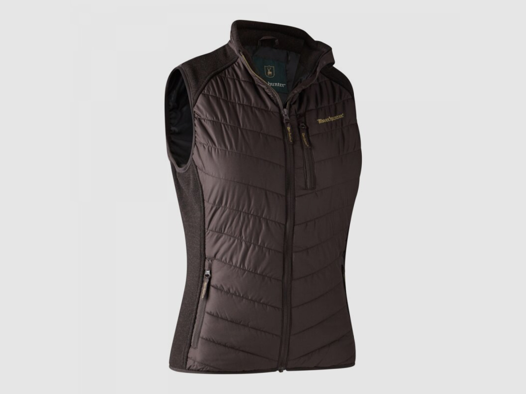 Deerhunter Lady Caroline padded vest with knit Dark Prune