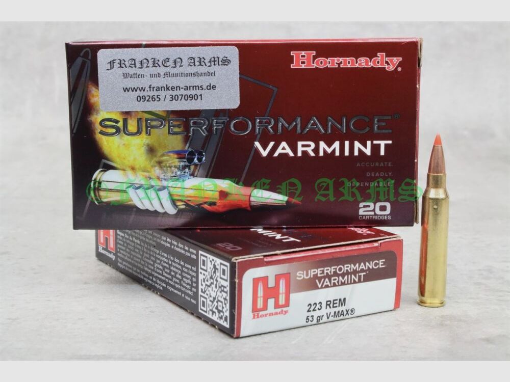 Hornady V-Max .223 Rem. 53gr. 3,4g 20 Stück Staffelpreise