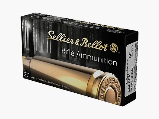 Sellier & Bellot SP 50grs. to 20 .222 Rem.