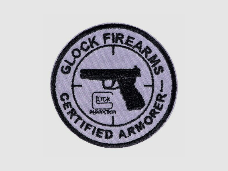 Aufnäher Waffenhersteller Glock grau