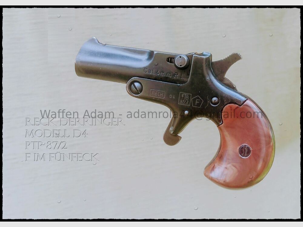 Reck Sportwaffenfabrik/Par Derringer Mod. D4 / F en forme de pentagone