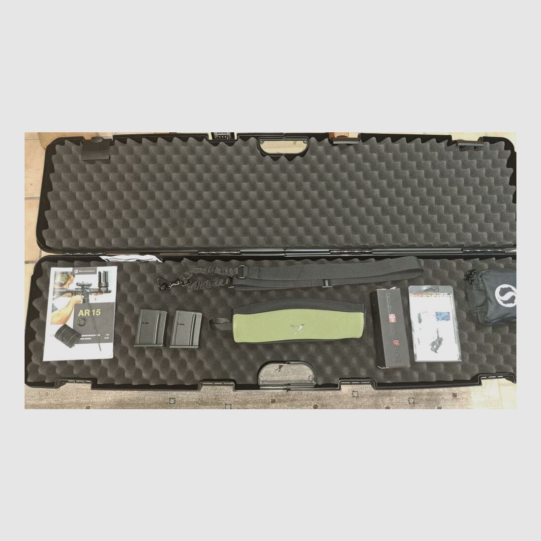 Schmeisser Schmeisser AR15-S4F Sport .223 Rem,OD Green -JAGDVERSION mit Schalldämpfer SD15 , Zielfernrohr DDOPTICS 1,5-15x40 , Hiperfire Competition-Abzug etc.