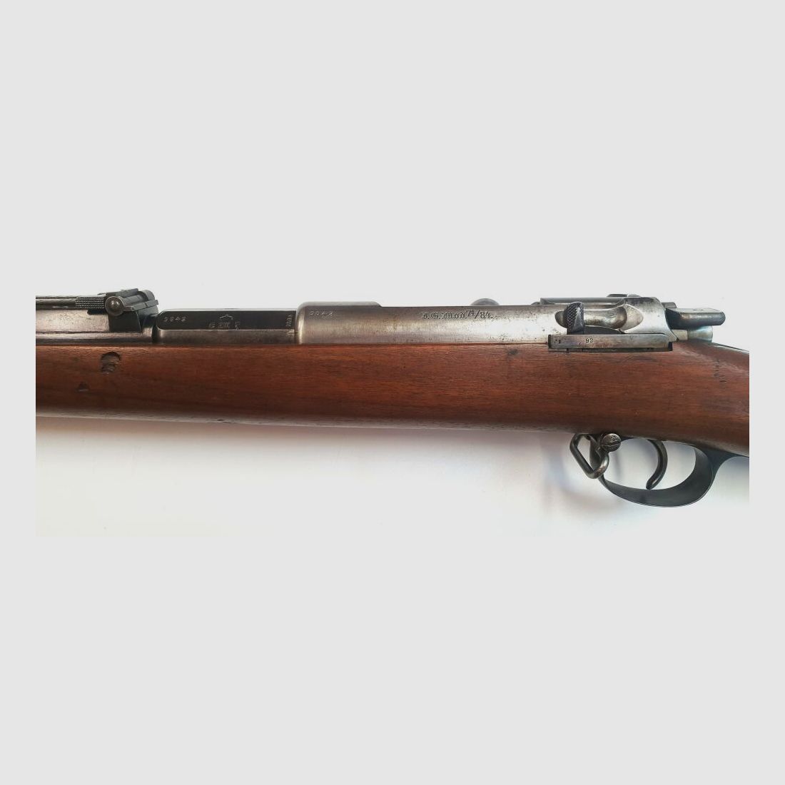 Rareté des œuvres Mauser, carabine à répétition fusil d'infanterie Spandau M71/84 - 11,15x60R