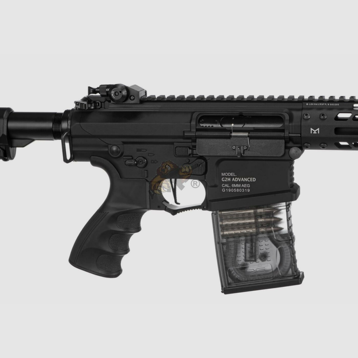 G&G TR16 MBR 308 M-LOK Compatible G2H with ETU in Black Airsoft S-AEG free from 18