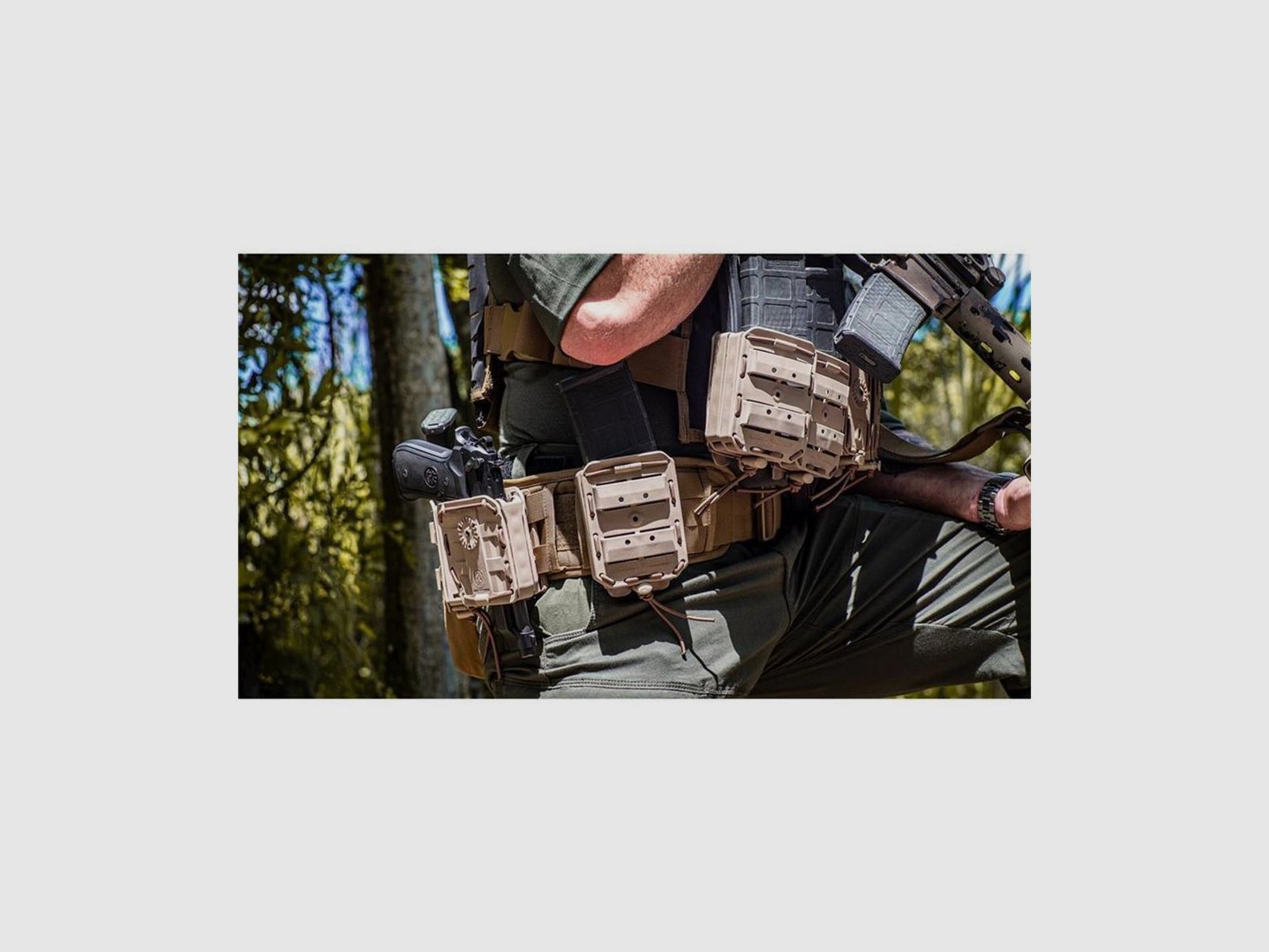 T.A.C.S. Universal Bungy Modular Holster L/AUTO Coyote Tan