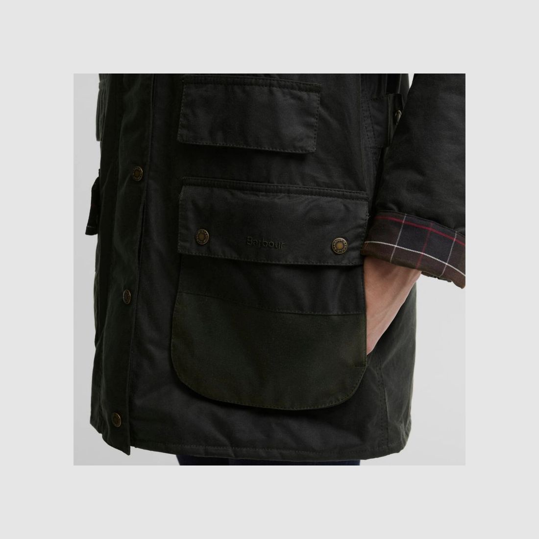 Barbour D-Jacket Border Modern Wax, image 16 of 16