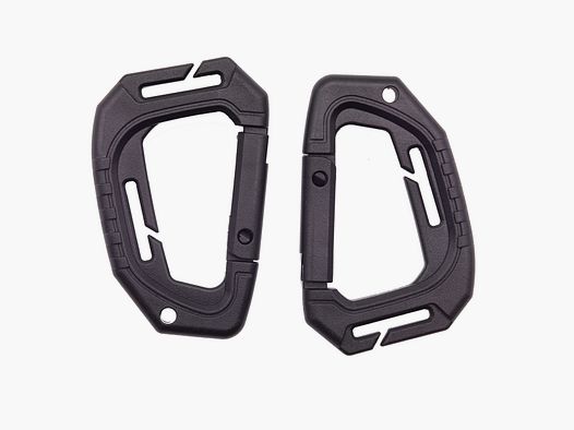 TACTICAL KARABINER MOLLE, 2stk. - Schwarz