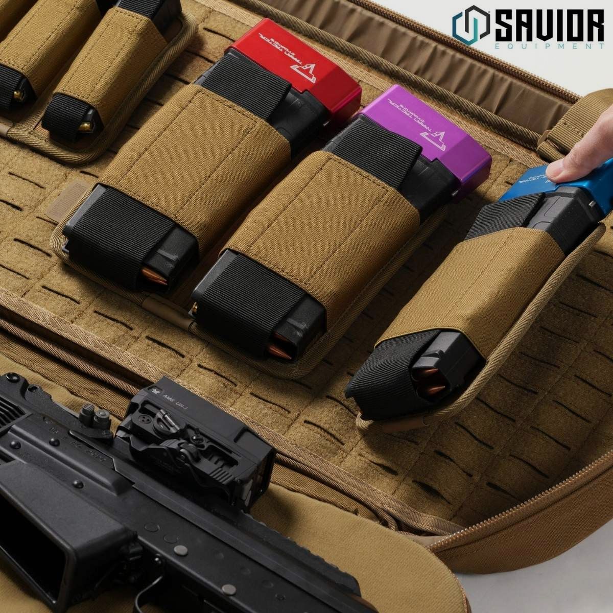 Savior - Holder na magazynki AR-10 2 sloty - Szary - MP-TNS-AR10XDUO-GS, zdjęcie 4 z 6