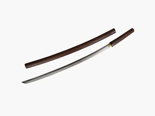 Katana Samuraischwert Shirasaya Nussbaum Klinge 1095 Stahl mit Lehmhärtung