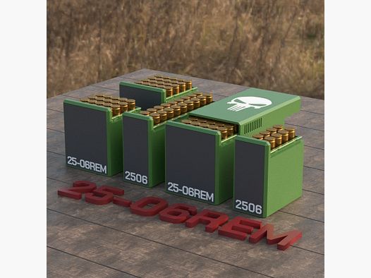 Filamelt Munitionsbox / Ammo Box .25-06 Remington – Patronenbox für 50 Schuss, Made in Germany