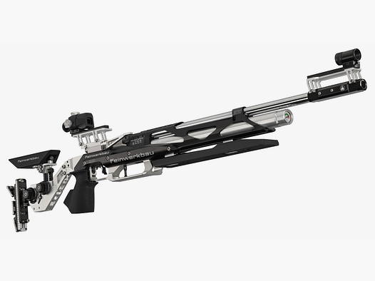 Feinwerkbau 800X Alu Silb/Schw Auflage, Schaftkappe X-line