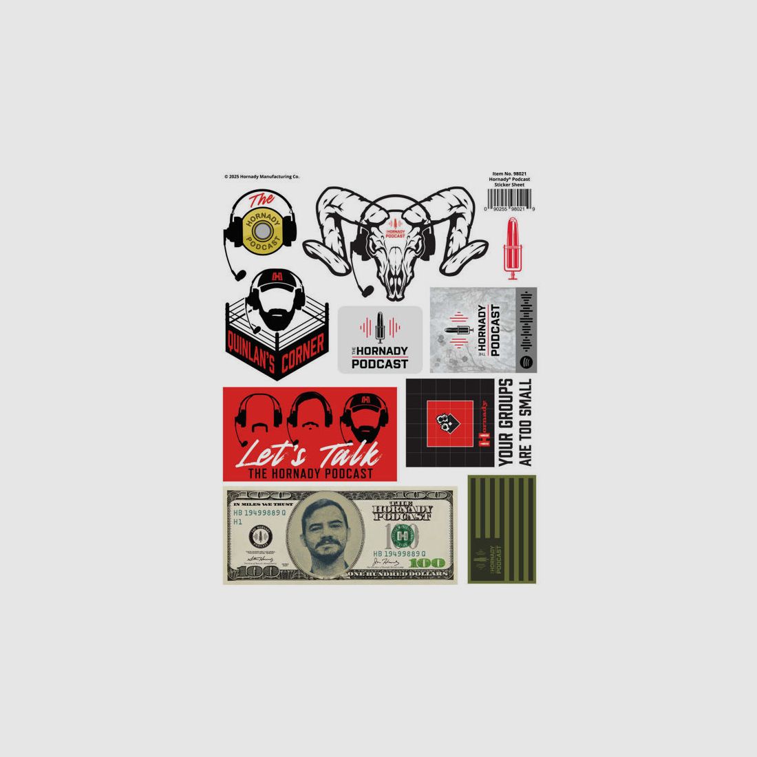 Hornady Podcast Sticker Sheet