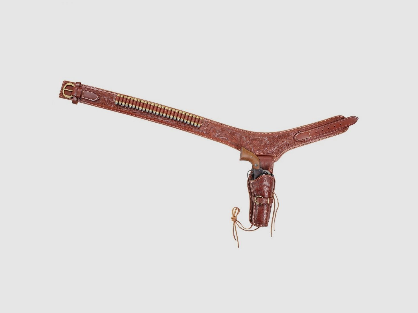 Custom Belt Buscadero XL .44/.45 Brown RH, immagine 2 di 8
