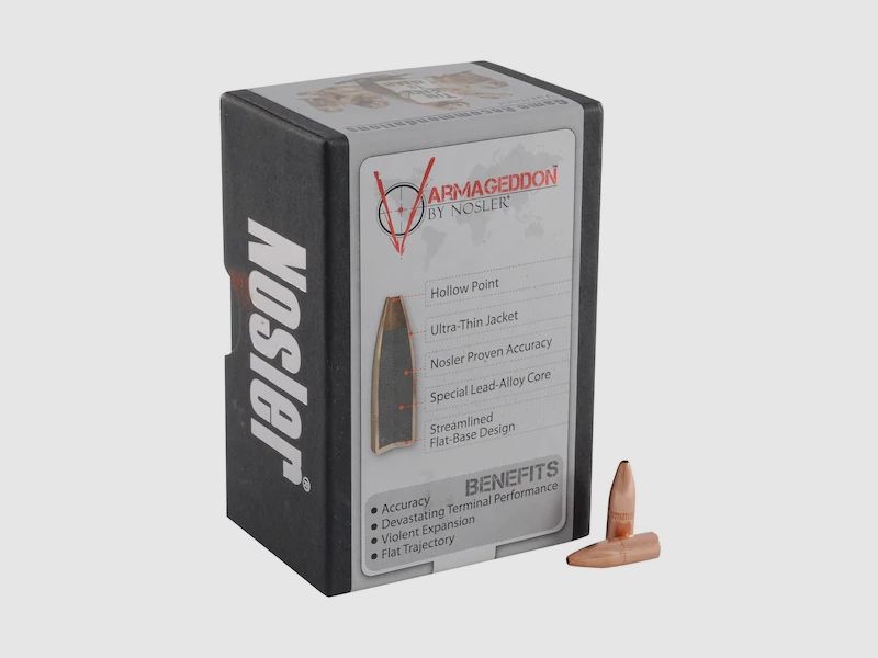 Proiettile Nosler Varmageddon .22/.224 62GR FBHP 250 pezzi