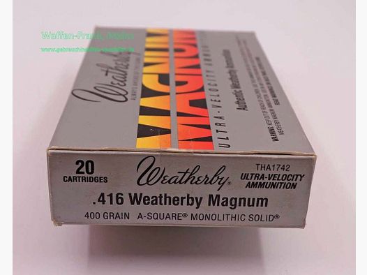 Weatherby - USA Büchsenpatronen .416WBY.Mag
