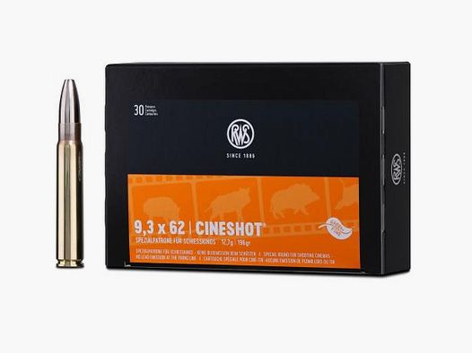 RWS Kugelpatronen 9,3x62 CINESHOT 12,7g/196grs 30 Stk