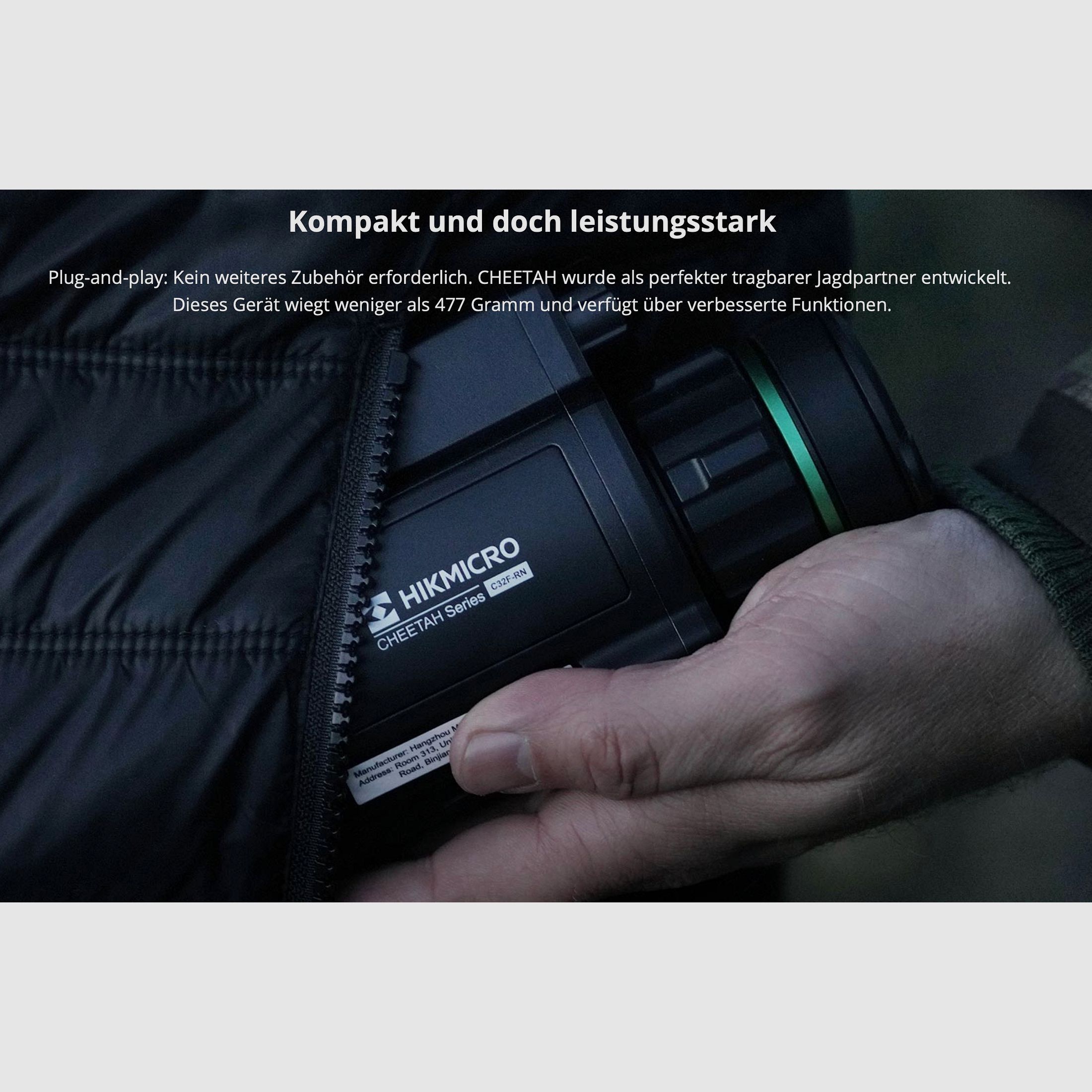 Hikmicro 50-2-075 Clip-On Cheetah C32F 850 nm integrierter IR Strahler