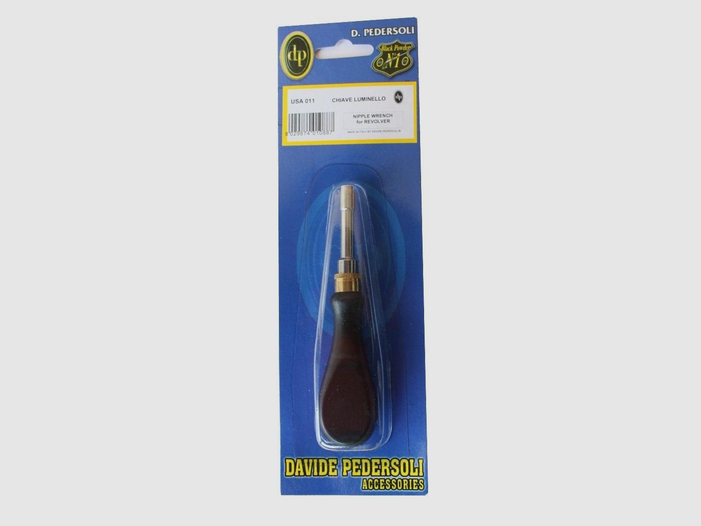 Pedersoli Clé à cheminées pour revolver, 5 mm avec manche en bois #USA 011, image 2 sur 2