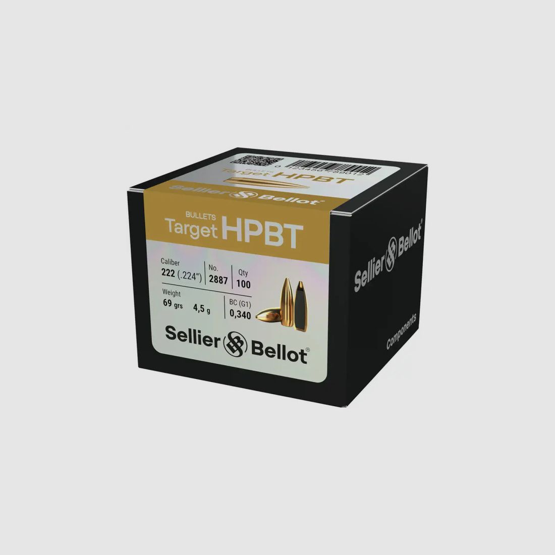 SELLIER & BELLOT TARGET BULLETS .224 / .223REM - HPBT - 4.5 G / 69 GRS - 100 PIECES