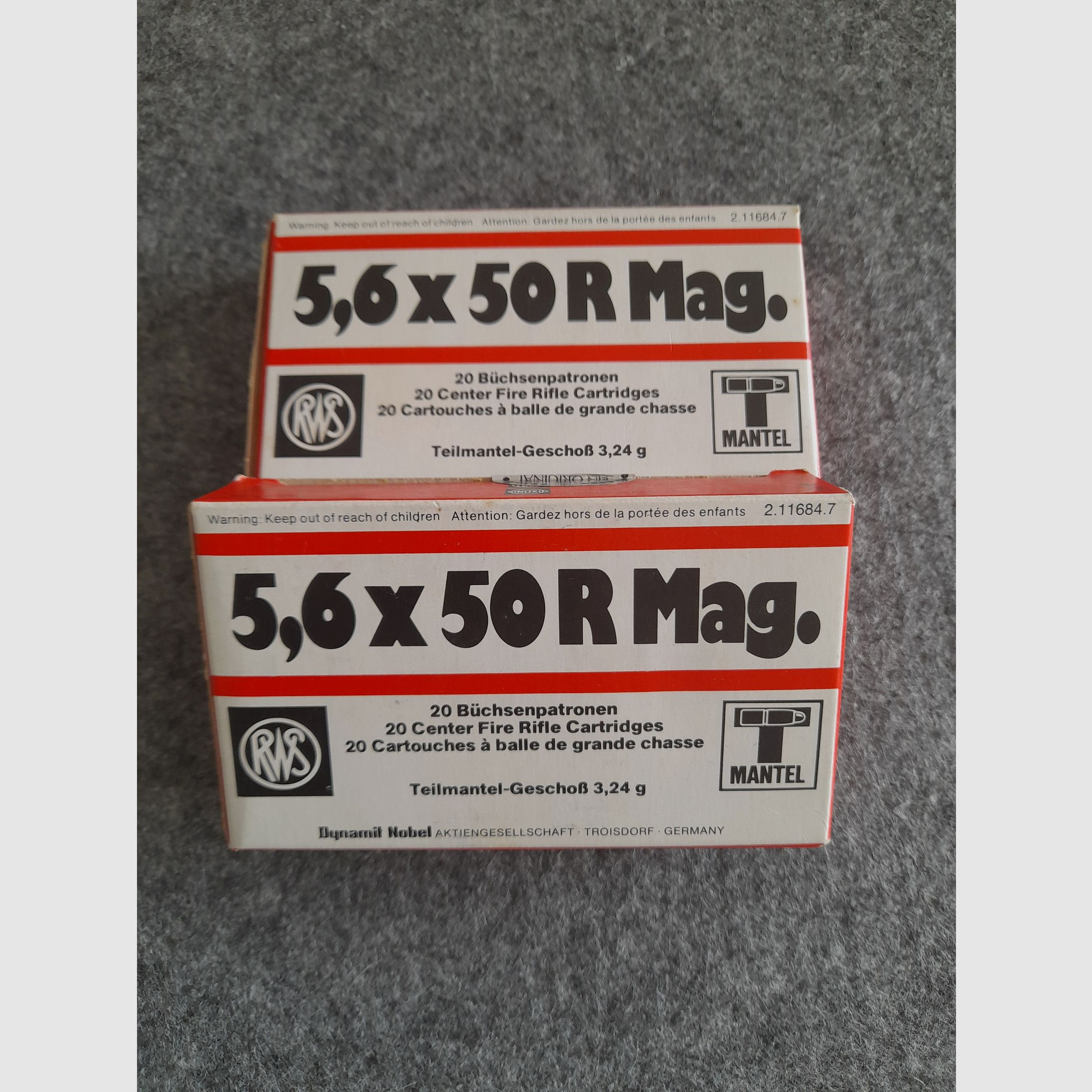 5,6 x 50 R Mag  RWS --- 40 Schuss