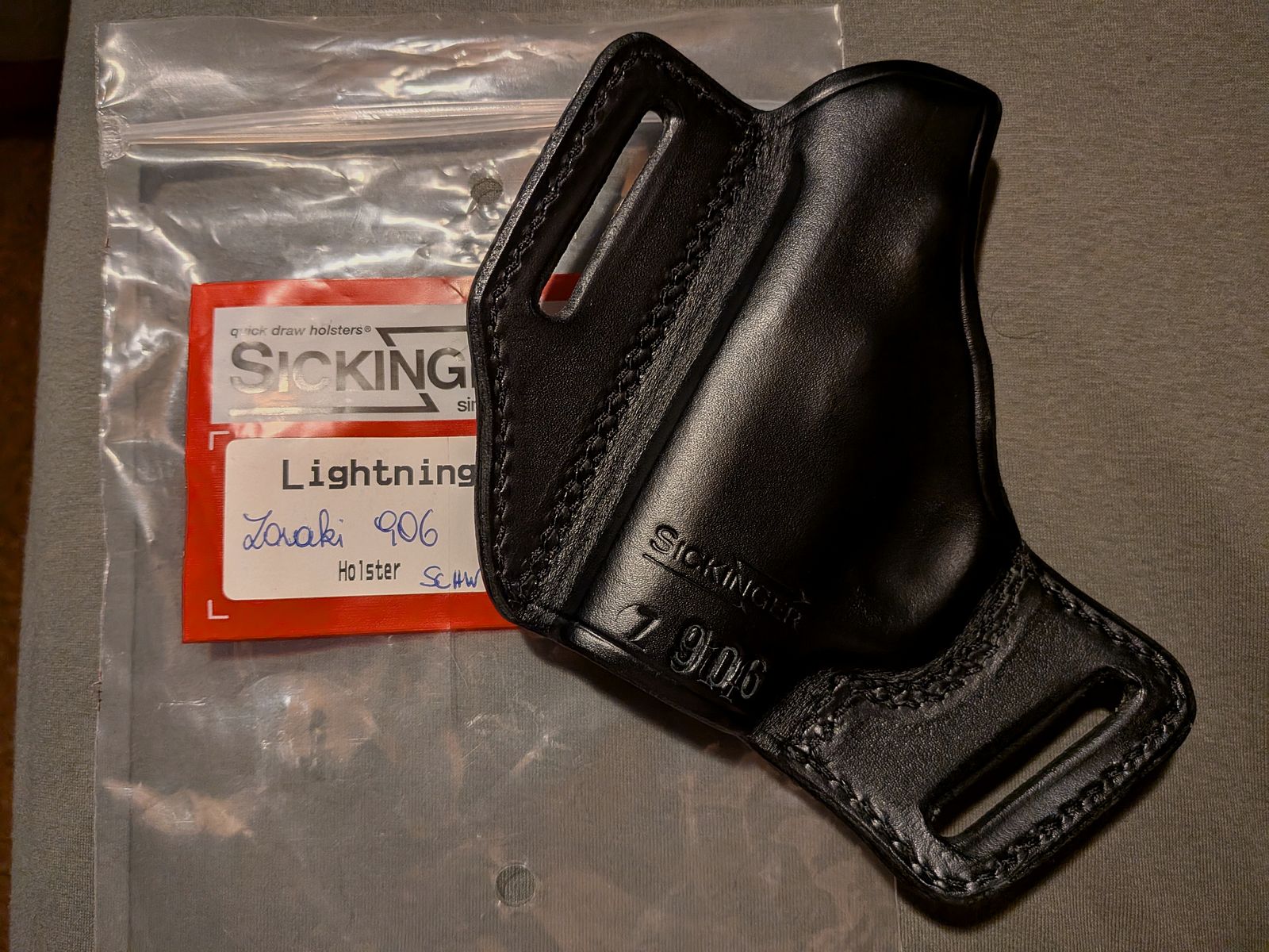 Zoraki 906 Holster Sickinger Passform Gürtel Leder schwarz