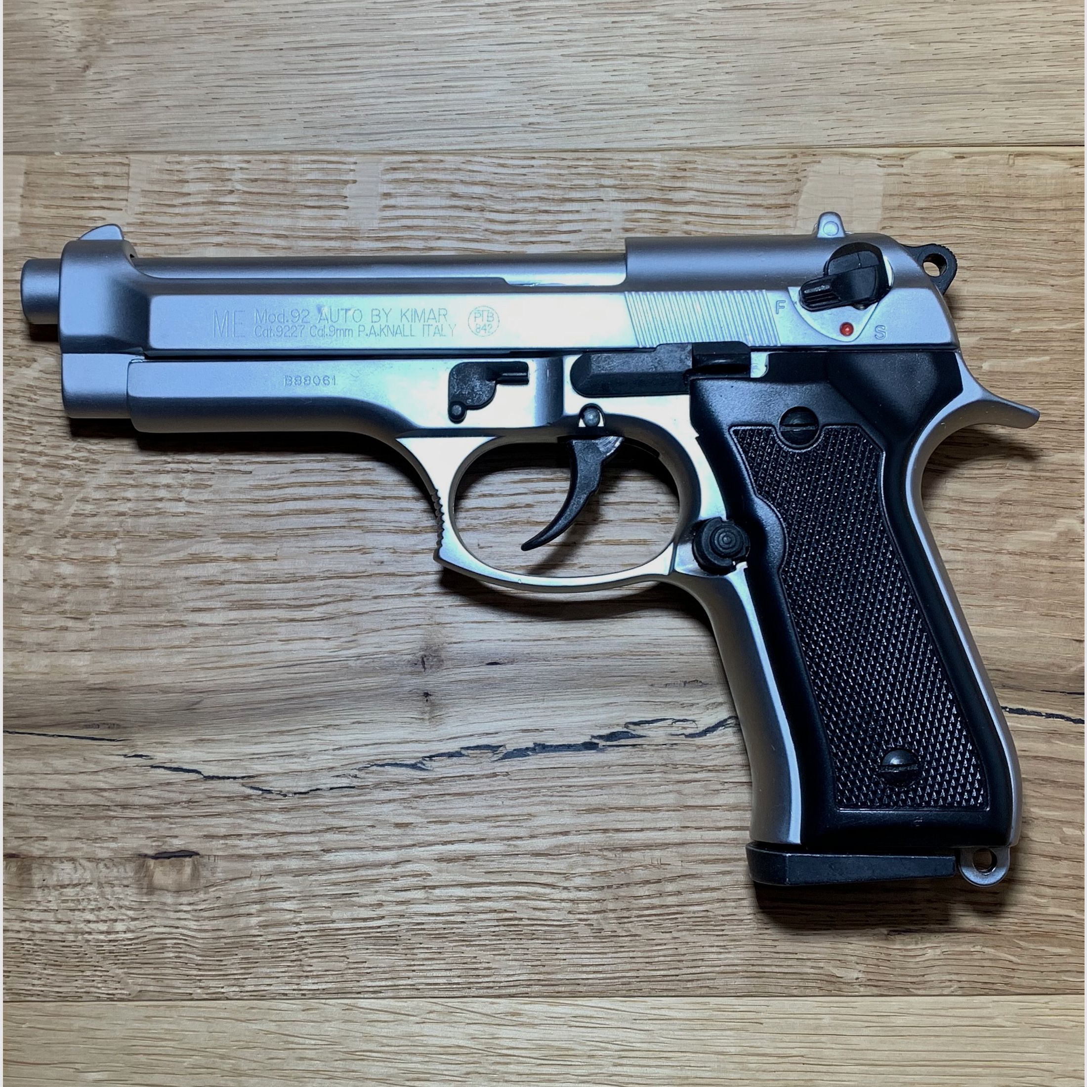 ME (Beretta) Mod. 92 Signalpistole 9mm P.A.K. in Matt Silber von Kimar