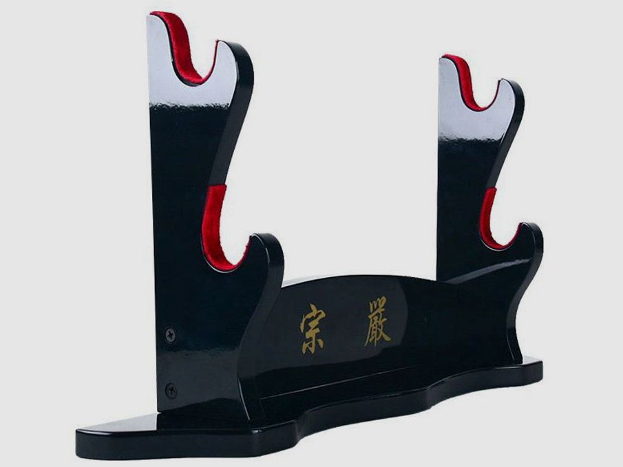 High-gloss sword stand made of wood