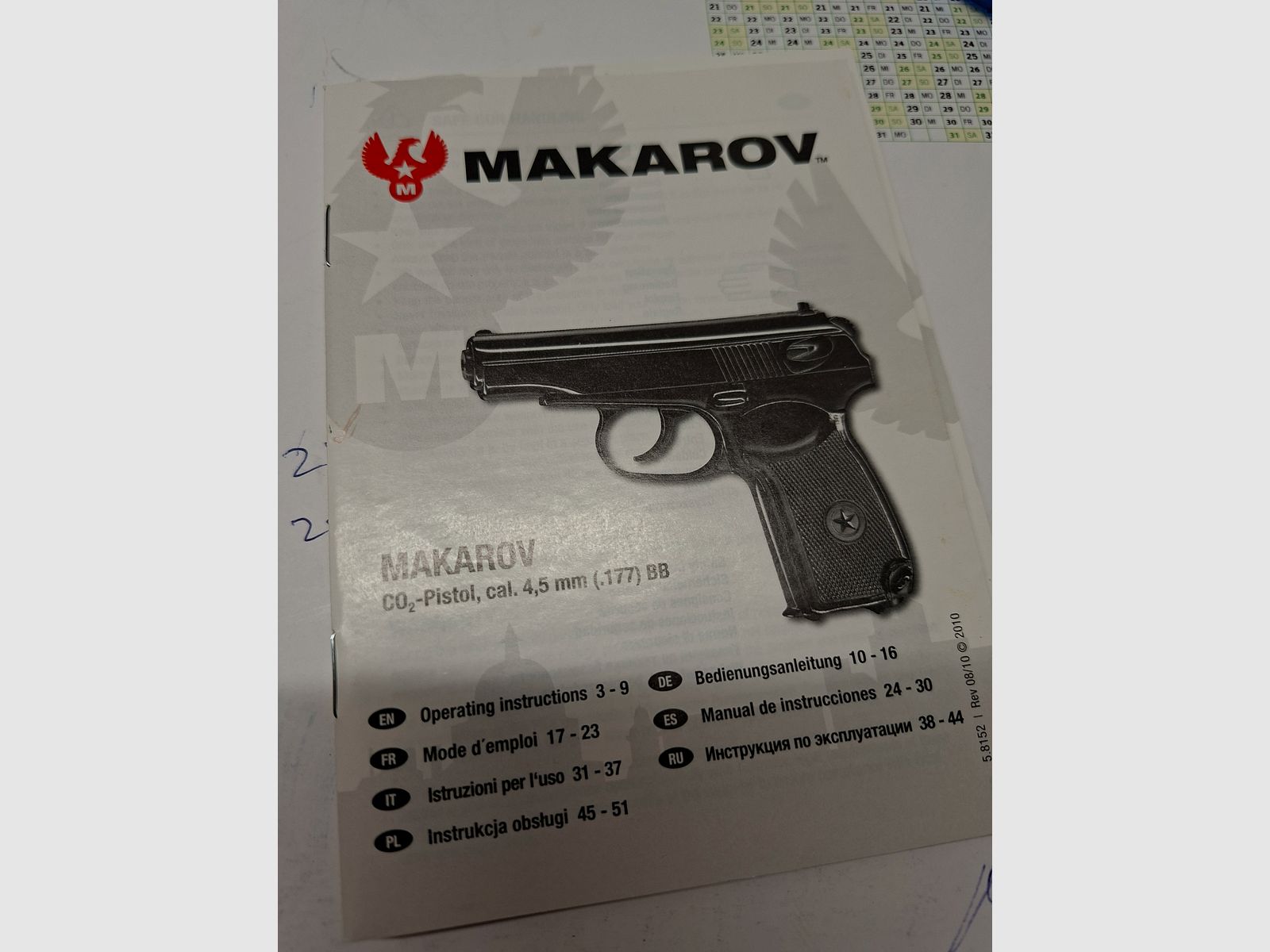 Makarov Airsoft 4,5mm CO²