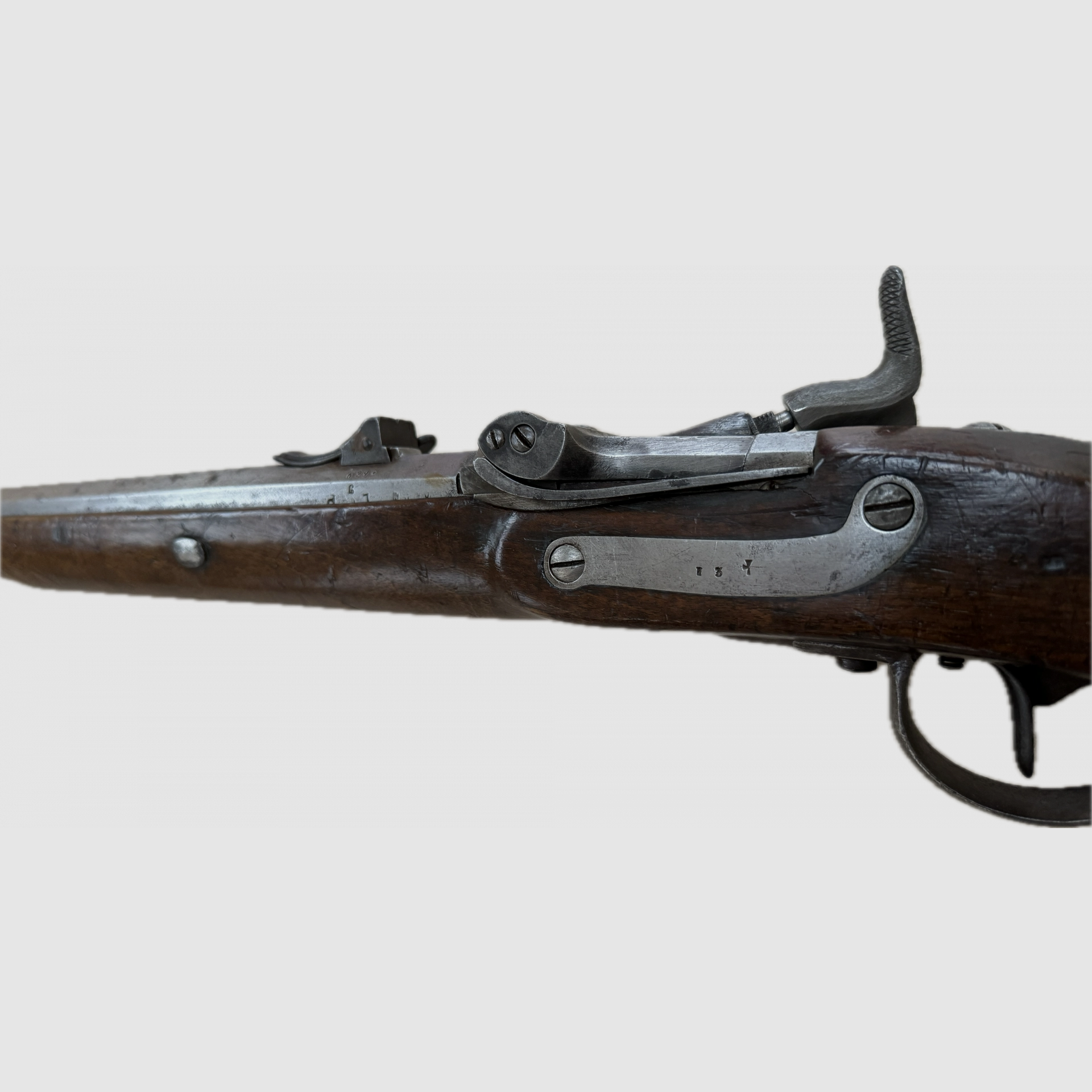 Wänzel Jägerstutzen M1854/67 Kal. 14 x 33R Wänzel met origineel bajonet en patroon, afbeelding 4 van 6