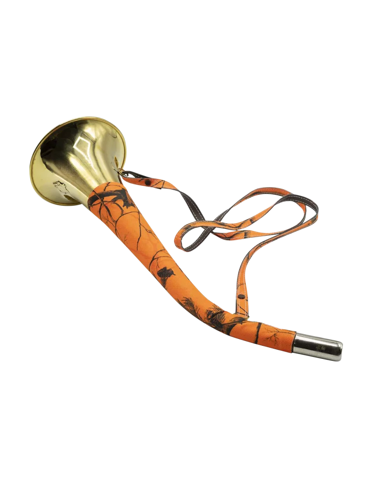 Januel Brass Pavilion Horn with Orange Camo, 50 cm, image 3 of 3