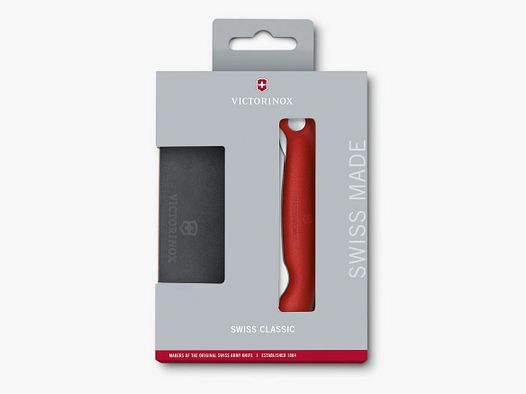 Set Victorinox Swiss Classic con coltello da verdura pieghevole e tagliere Epicurean rosso