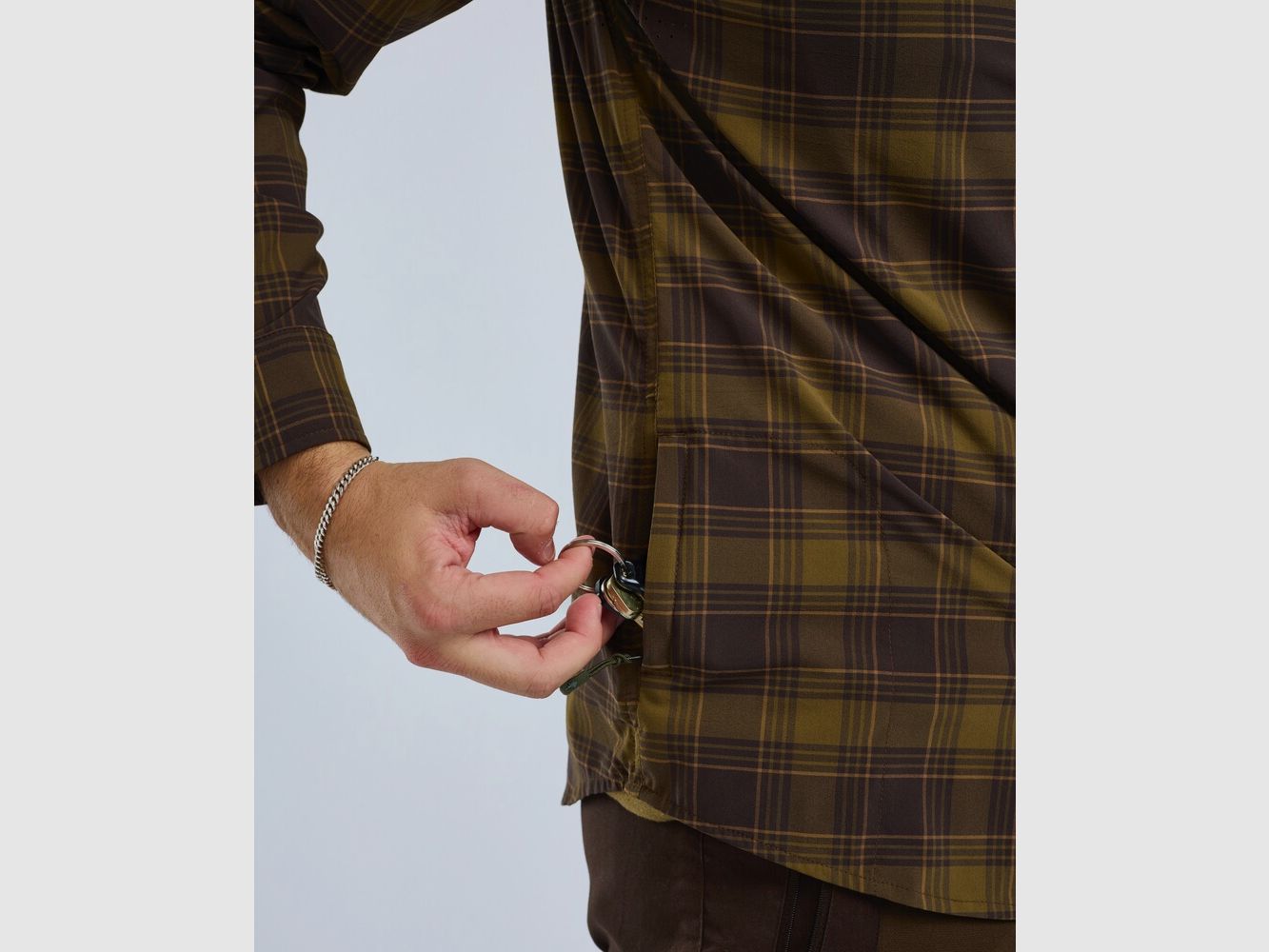 Pinewood Abisko Trekking InsectSafe® shirt (Dark Olive/Dark Sandstone), image 6 of 7
