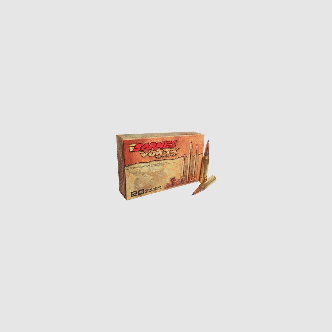 Barnes VOR-TX Long Range .338 Lapua Mag. 280GR LRX Boat Tail 20 cartouches