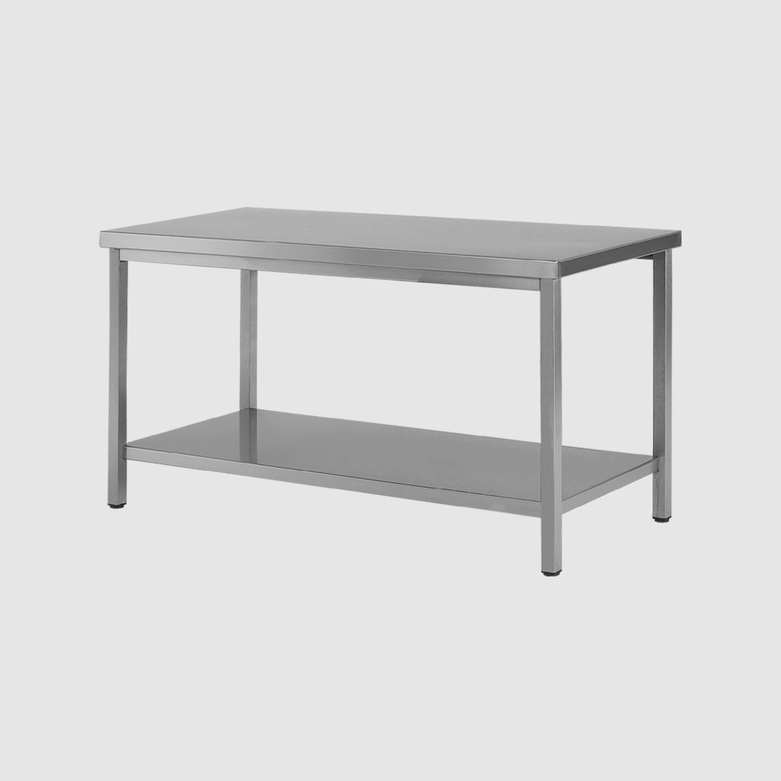 Work table with base and edge 600 mm depth
