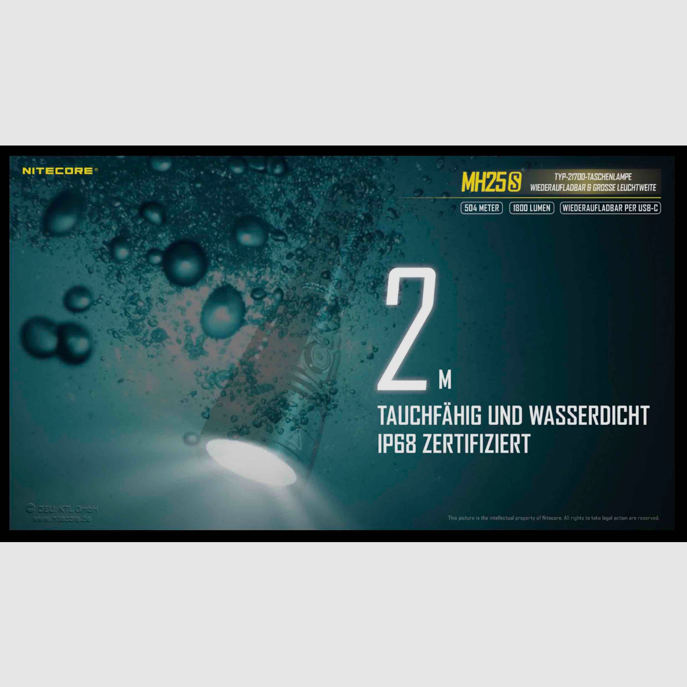 Linterna LED Nitecore MH25S 1800 Lúmenes