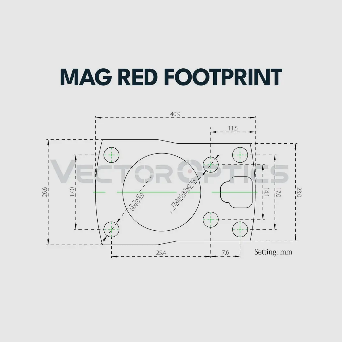 Vector Optics SCFRM-11 Riser en Polymère – RMSc/MGT, 28 mm, image 2 sur 5