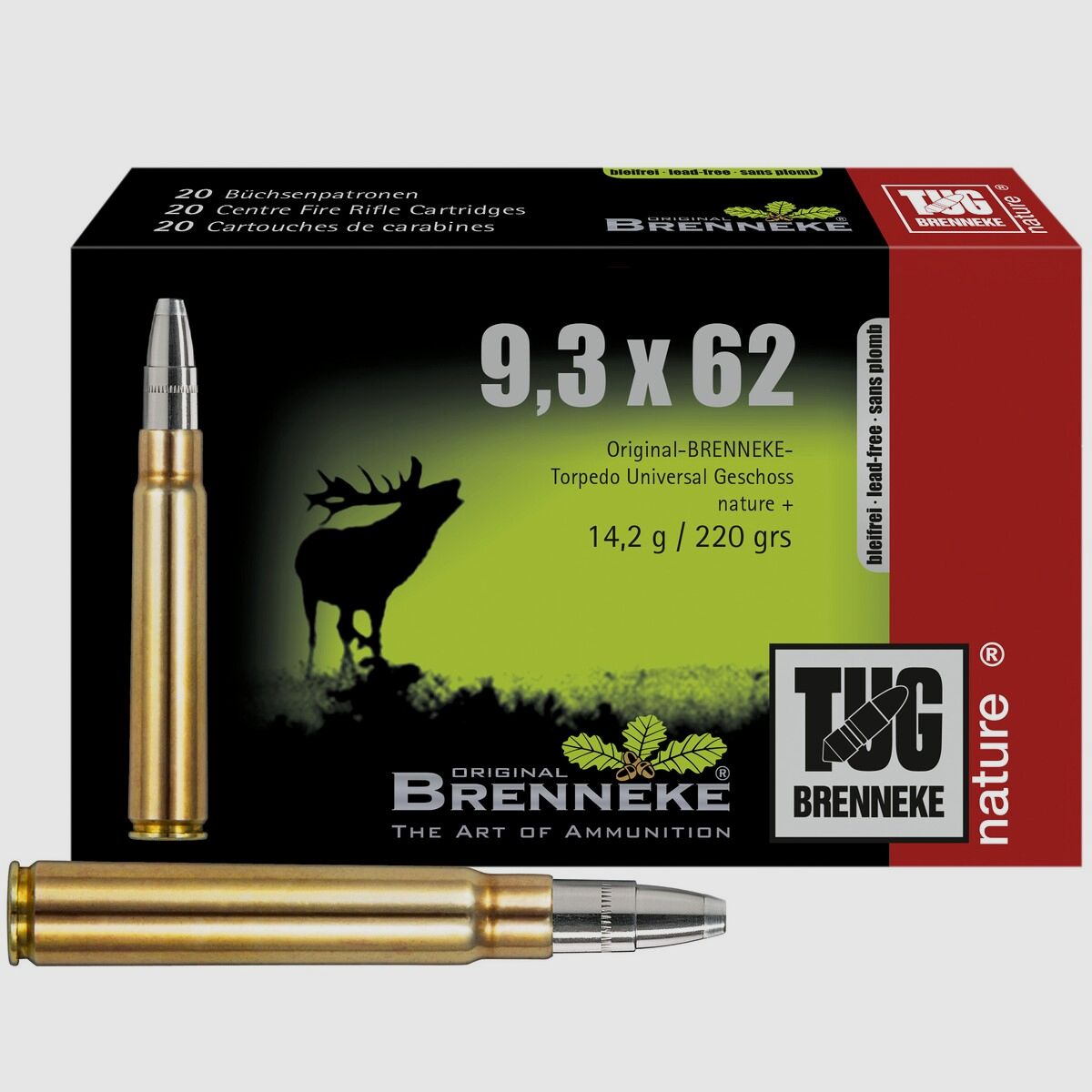 Brenneke 9,3×62 TUG Nature+ 14,2g/220grs. – 20 pcs.