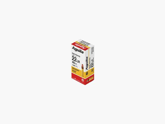 Cartuchos Aguila cal. 22 LR HV 40 gr. punta hueca 50 pzs.