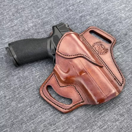 Old Fox – funda de cuero marrón tipo mariposa (varios modelos de armas), imagen 8 de 8