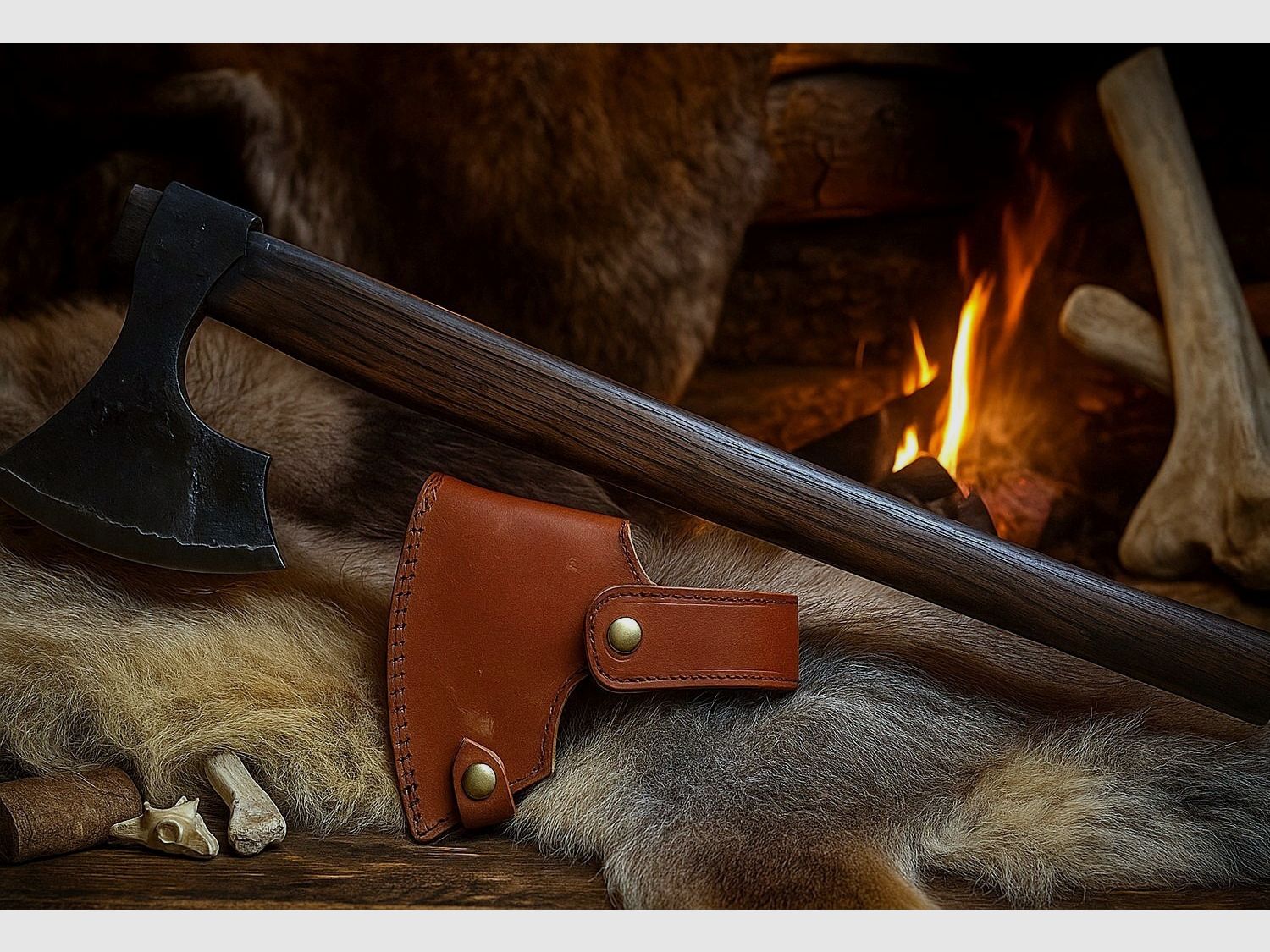 Schwere Wikinger Slawen Axt Bartaxt Northman >TYR< Streitaxt - Neu!