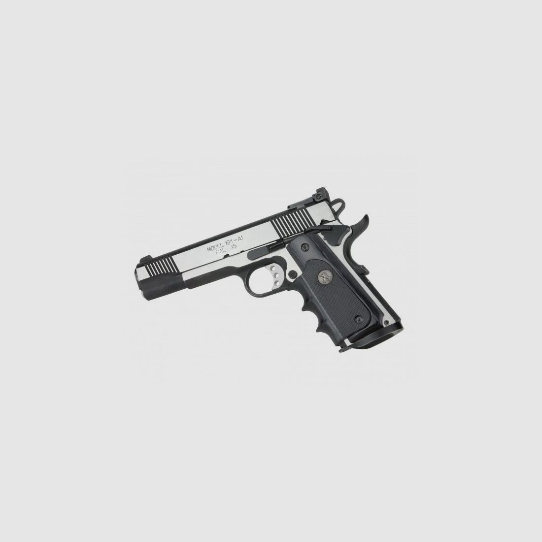 Pachmayr handgrepen voor 1911 pistool hout kunststof (Charcoal Silvertone), afbeelding 3 van 3