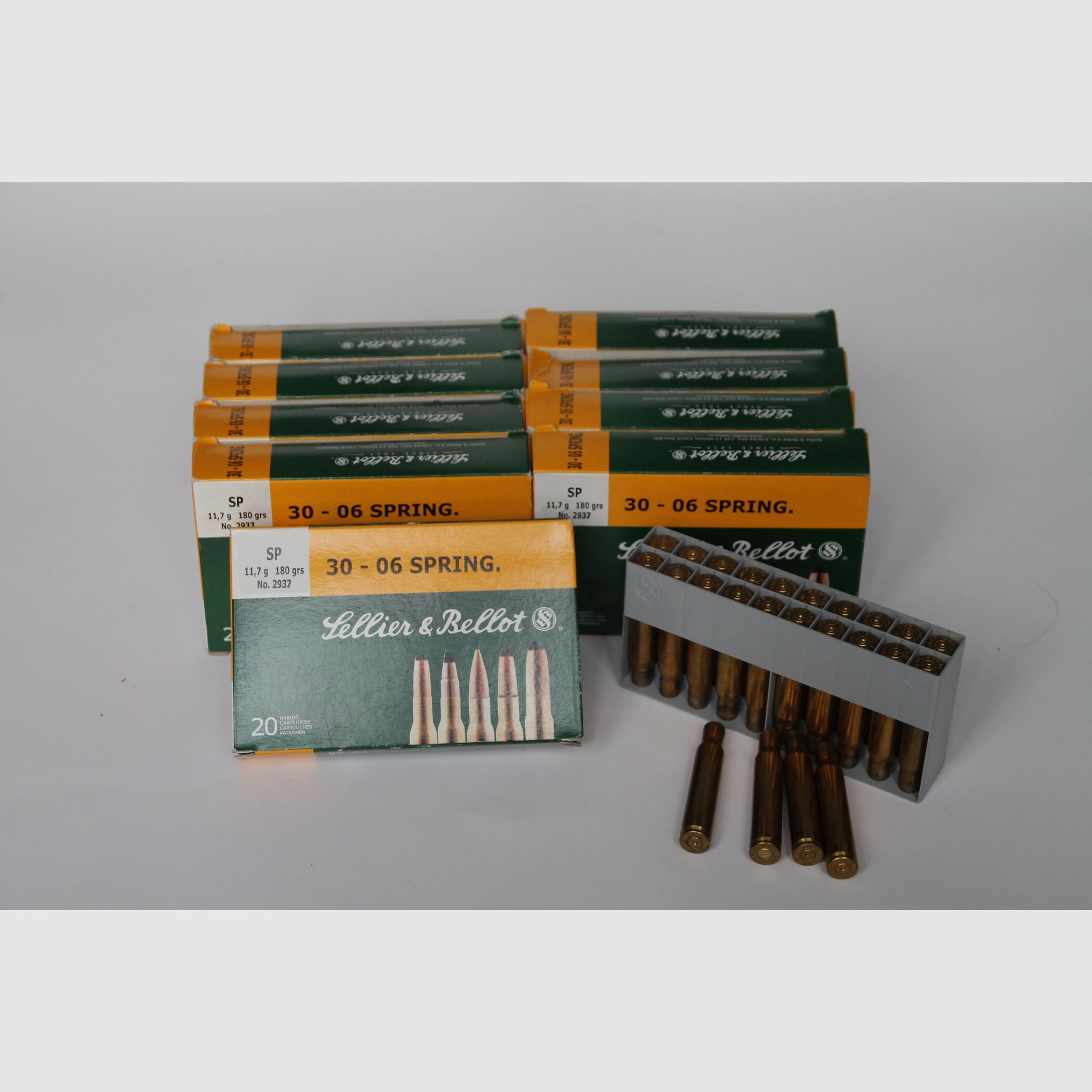 Sellier Bellot .30-06 cases for reloading 262 pcs. 1 x used by hunter S&B S & B