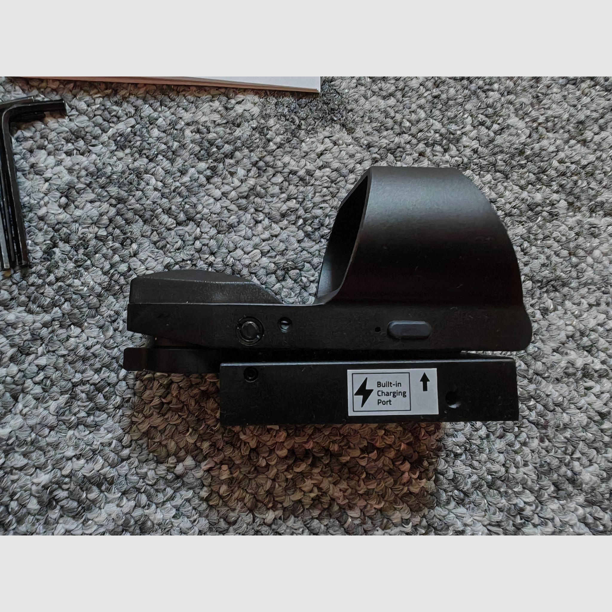 CVLIFE FoxSpook Red Dot Rotpunkt Visier 1x28x40mm | Schwarz | mit Akku per USB Anschluss aufladbar | NEU