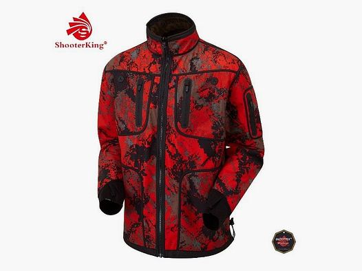 SHOOTERKING Softshell Wende-Jacke - Forest Mist rot