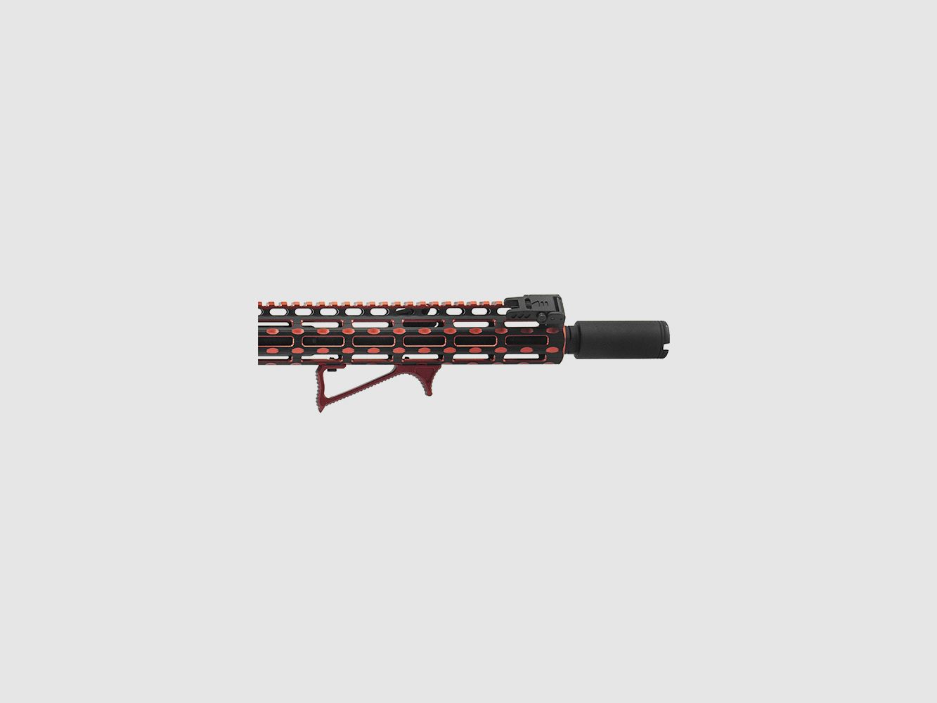 UTG® Ultra Slim skośny uchwyt, M-LOK®, Matowy Czerwony