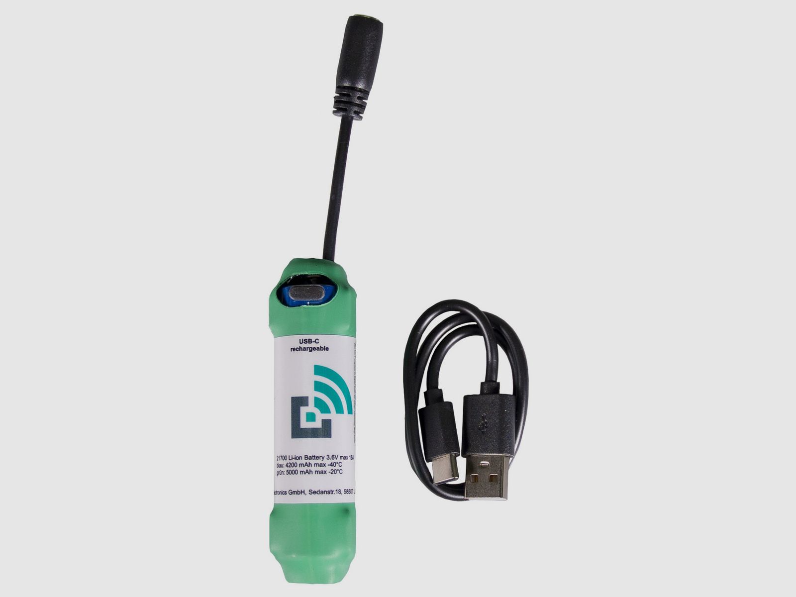 Trapmaster Ersatzakku fr Melder mit schwarzem Hohlstecker