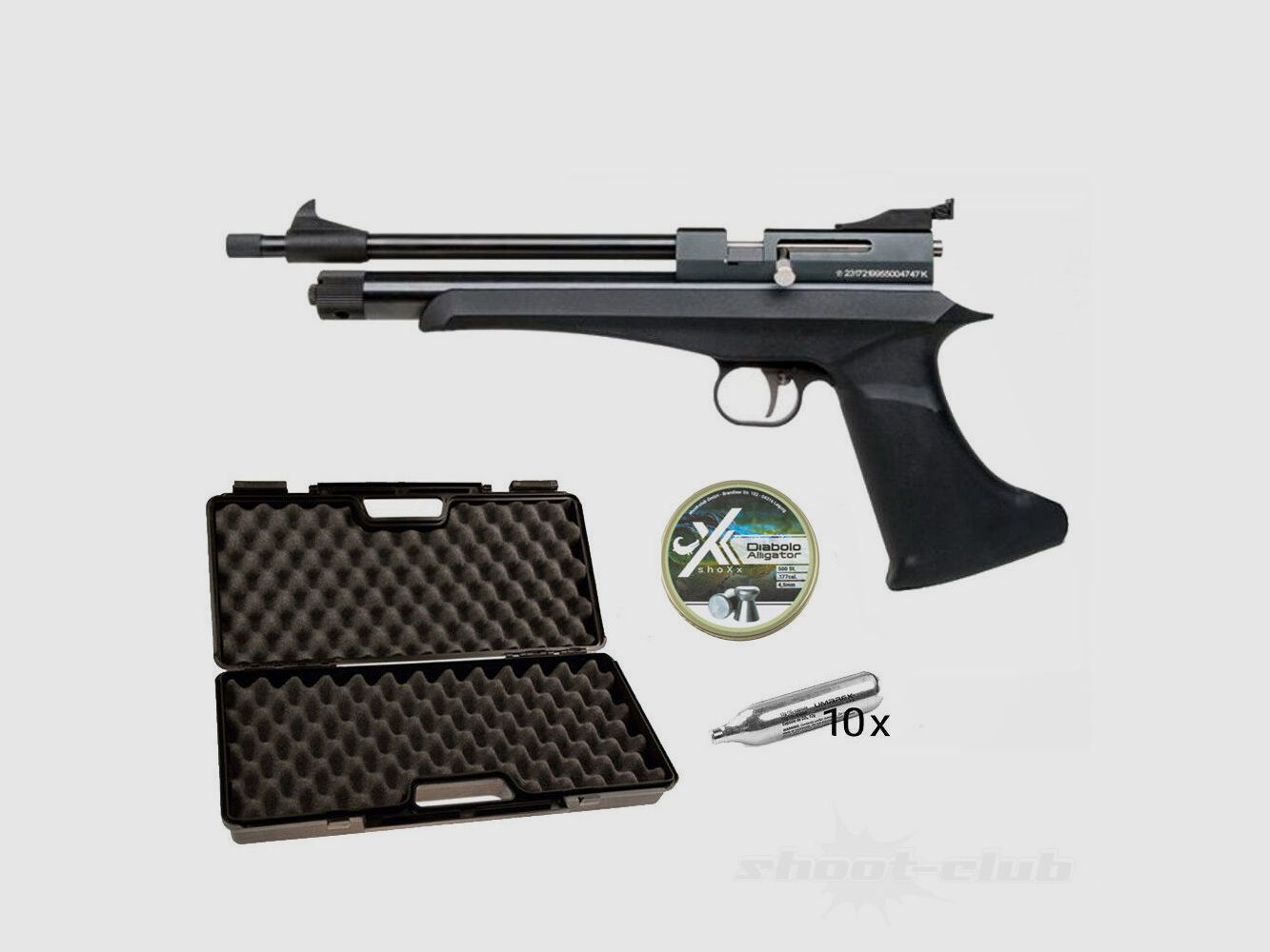 Diana DIANA Chaser Pistol CO2 Set 4,5 mm Diabolos Koffer-Set