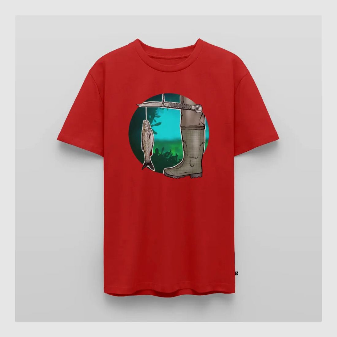 PUMA Heren Premium T-Shirt "Waagemesser – Petri Heil"