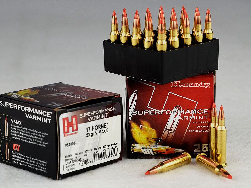 Hornady .17 HORNET V-MAX 20 grs 1 Packung (25 Schuss á 1,316 €*)